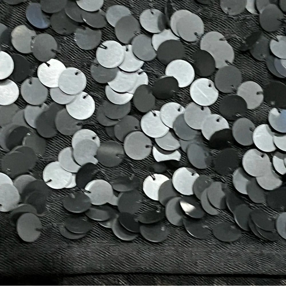 Black Sequin Cape Jacket Short Sleeve - Picture 9 of 16